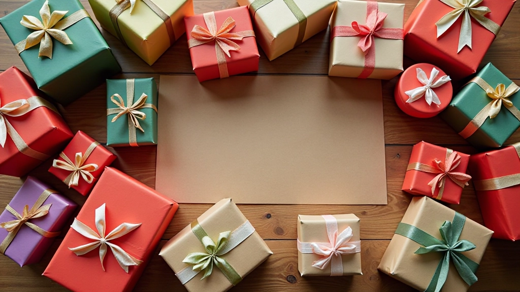 Cadeaux faits maison et emballages organisés